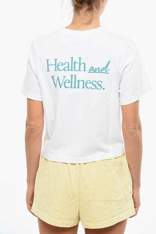 Crew-neck T-Shirt with Contrasting Print