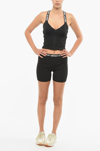 Biker Shorts With Logoed Elastic Band