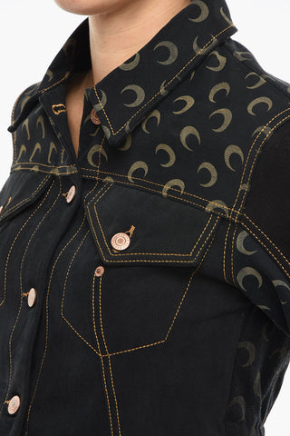 Giubbotto in Denim MOON con Cuciture a Vista