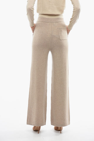 Cashmere Blend Trousers with Wide Leg
