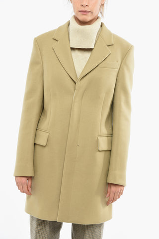Wool Coat with Hidden Placket