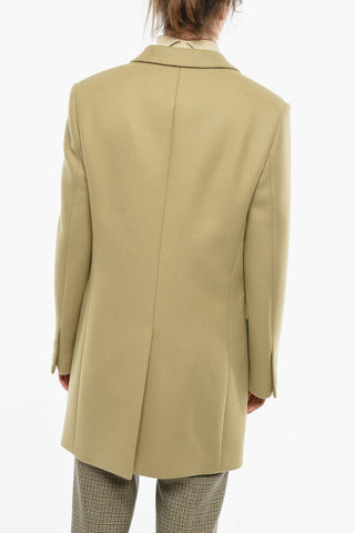 Wool Coat with Hidden Placket