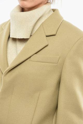 Wool Coat with Hidden Placket