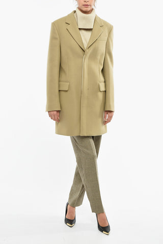 Wool Coat with Hidden Placket