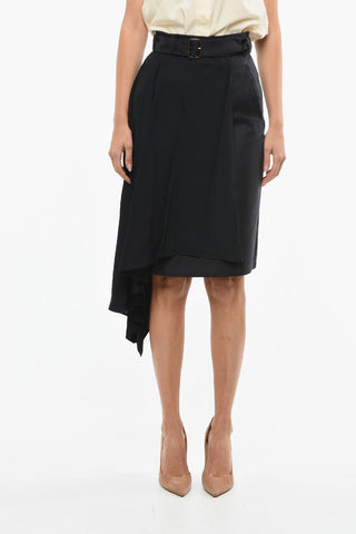 WEEKEND Belted VIBO Asymmetric Skirt 