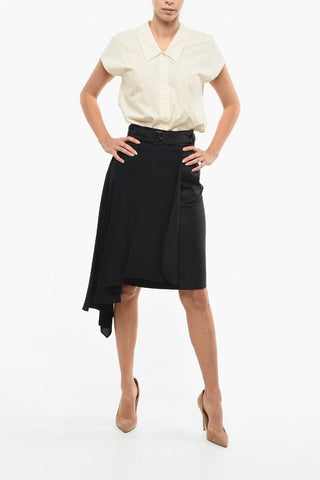 WEEKEND Belted VIBO Asymmetric Skirt 