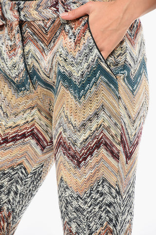 Crochet Flared Trousers with Geomtric Pattern