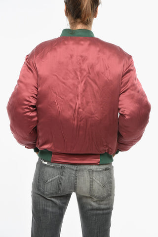 Bomber Trapuntato Reversibile con Stampa Floreale