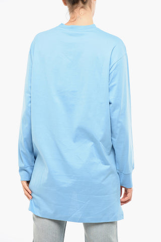 Crewneck Long Sleeved T-shirt With Logo Print