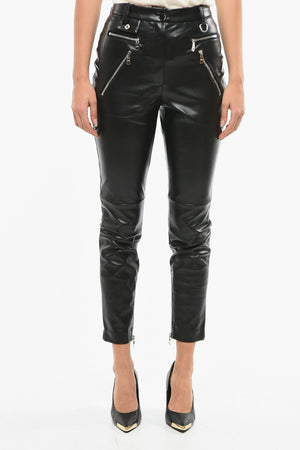 Pantaloni In Pelle Vegana Regular Fit