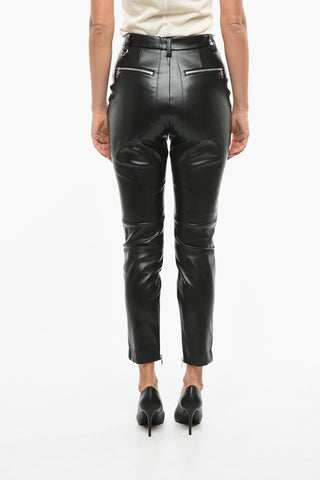 Pantaloni In Pelle Vegana Regular Fit