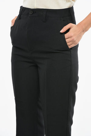Einfarbige Chinohose mit Gürtelschlaufen