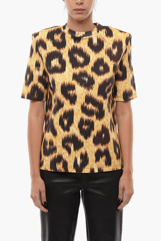 Animalier Print BELLA T-shirt With Padded Shoulders