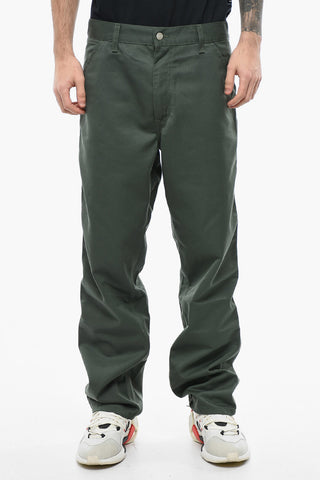 Pantaloni Dritti DENISON In Twill con Bottone logato