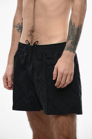 Drawstring Waist Nylon Swim Shorts