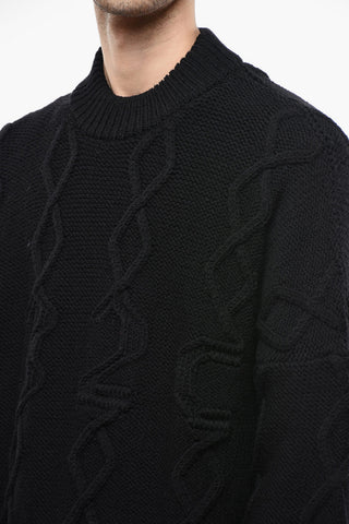 Maglia Girocollo Aran in Misto Lana 