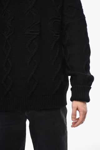 Maglia Girocollo Aran in Misto Lana 