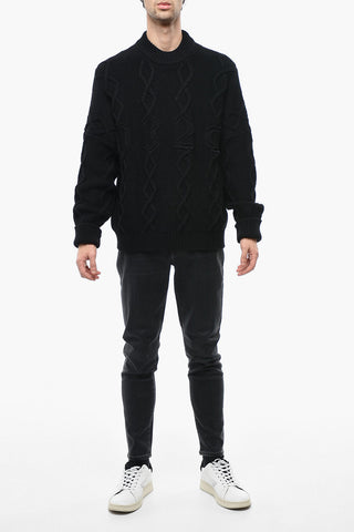 Maglia Girocollo Aran in Misto Lana 
