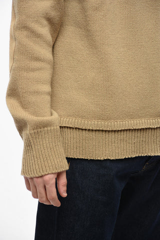 UNISEX MM4 Wool-blend Sweater with Double-layered Detail