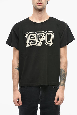 PARIS Cropped T-Shirt with Grafic Boxy Print