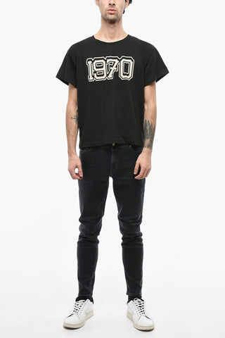 PARIS Cropped T-Shirt with Grafic Boxy Print