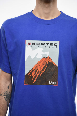 Crew Neck KNOWTEC Cotton T-Shirt with Frontal Print