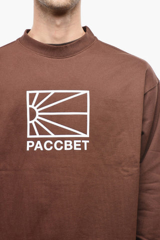 Embossed Printed Cotton Crew-Neck Sweatshirt