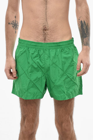Drawstring Waist Nylon Swim Shorts