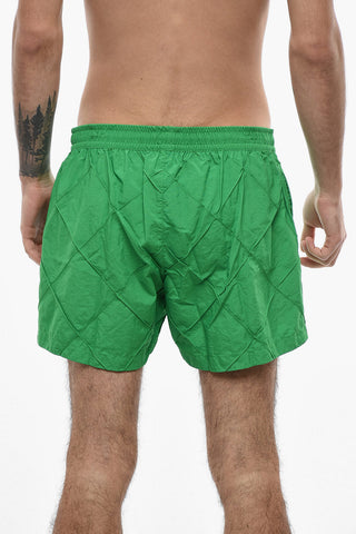 Drawstring Waist Nylon Swim Shorts