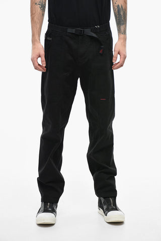 Solid Color Baggy Fit Pants with Drawstring Waist
