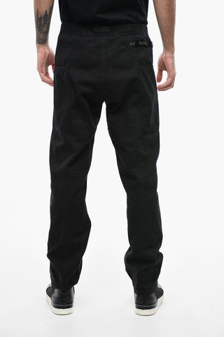 Solid Color Baggy Fit Pants with Drawstring Waist