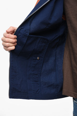 PUMA X BUTTER Color Block Patterned Cotton Overshirt with Zip