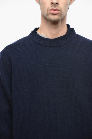 MM4 Wool-blend UNISEX Sweater with Double-layered Detail