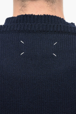 MM4 Wool-blend UNISEX Sweater with Double-layered Detail