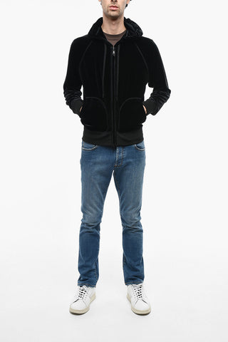 Chenille Zipped Hoodie