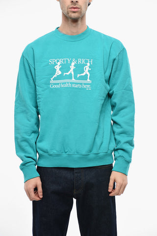 Crew Neck HEALTH Cotton Sweatshirt