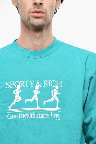 Crew Neck HEALTH Cotton Sweatshirt