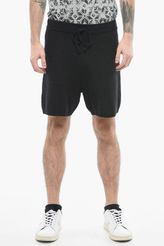 Knitted Cotton Shorts With Drawstrings