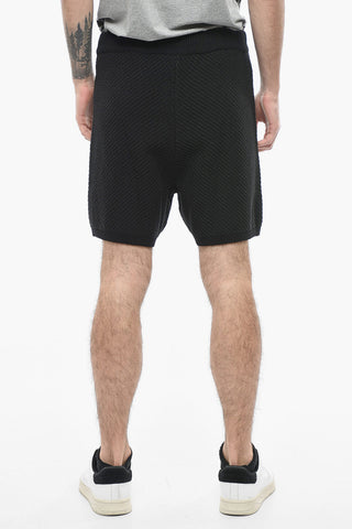 Knitted Cotton Shorts With Drawstrings