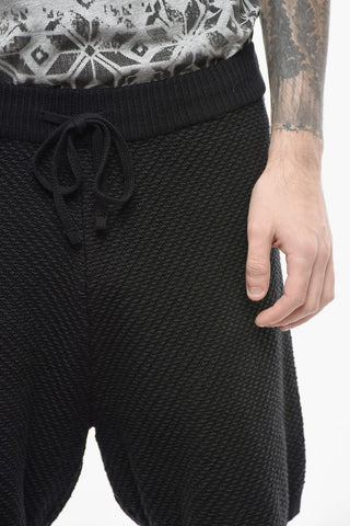 Knitted Cotton Shorts With Drawstrings