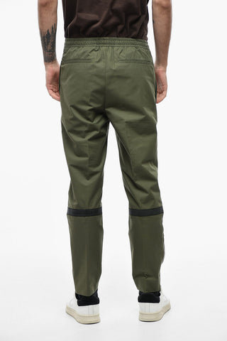 Single-pleated Welt Pockets Coated Cotton Pants