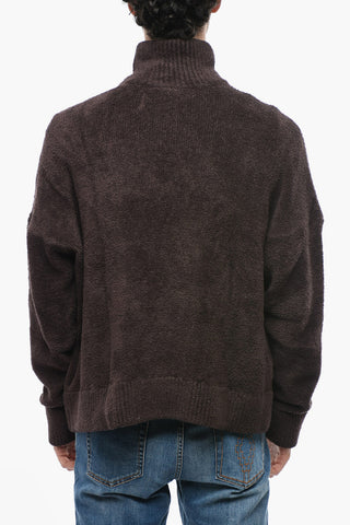 Maglia A Collo Alto in Tessuto Stretch
