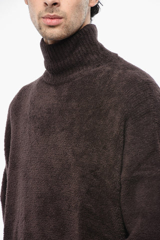Maglia A Collo Alto in Tessuto Stretch