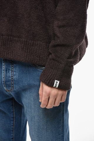 Maglia A Collo Alto in Tessuto Stretch