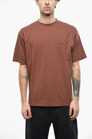 Solid Color Cotton Crew-Neck T-shirt