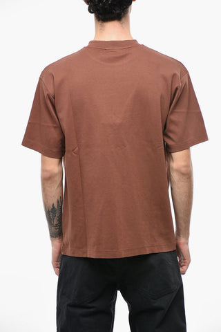 Solid Color Cotton Crew-Neck T-shirt