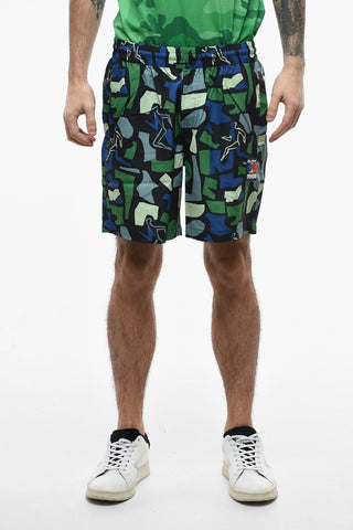 PUMA X BUTTER Geometric Patterned Nylon Shorts