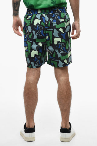 PUMA X BUTTER Geometric Patterned Nylon Shorts