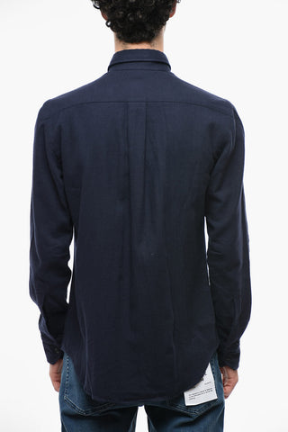 Cotton Blend Shirt with Double Breast Pocket