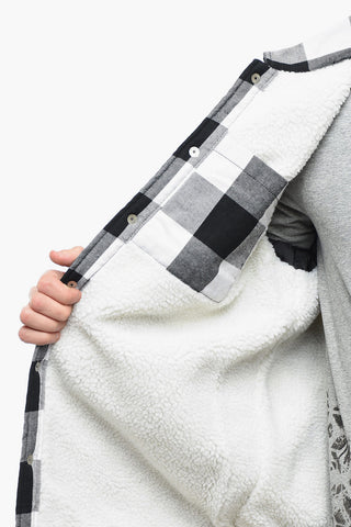 Eco-Shearling Lined SACRAMENTO Checked Jacket